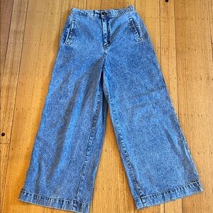 Ava & Viv Women’s Light Vintage Wash Wide Leg Jeans Size Small